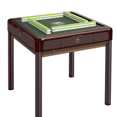 4-Legs Automatic Mahjong Table with Wheels and 4 Drawers Chinese Style Filipino Style Comes 2 Sets of 44mm Large Tiles and 1 Table Dust Cloth