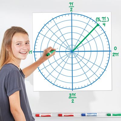 EAI Education Jumbo Magnetic Polar Coordinate Plane