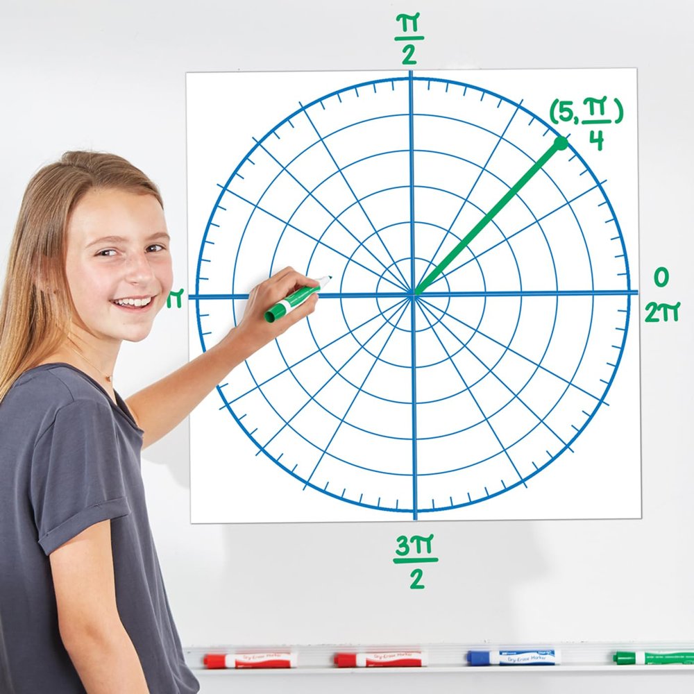 EAI Education Jumbo Magnetic Polar Coordinate Plane