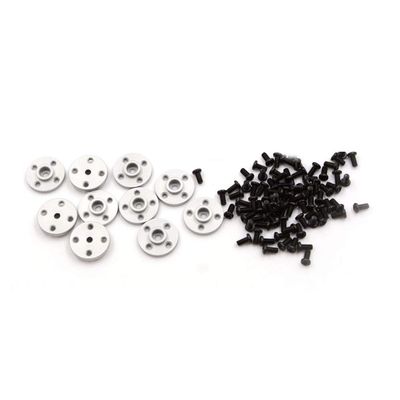 10x Aluminum Metal 25T Servo Arm Round Type Disc Matal Horns for Towrer Pro MG995 MG996 Futaba ACE Robot