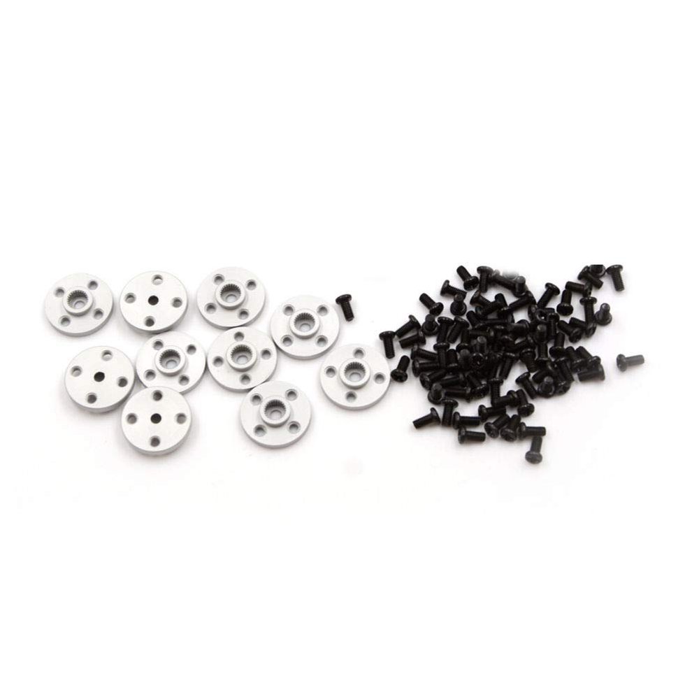 10x Aluminum Metal 25T Servo Arm Round Type Disc Matal Horns for Towrer Pro MG995 MG996 Futaba ACE Robot