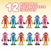 ArtCreativity 4 Inch Bendable Sock Monkey Toys - Set of 12 - Flexible Plastic - Birthday Party Favors for Boys and Girls - Stress Relief Fidget Toys for Kids view 2