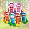 ArtCreativity 4 Inch Bendable Sock Monkey Toys - Set of 12 - Flexible Plastic - Birthday Party Favors for Boys and Girls - Stress Relief Fidget Toys for Kids view 4