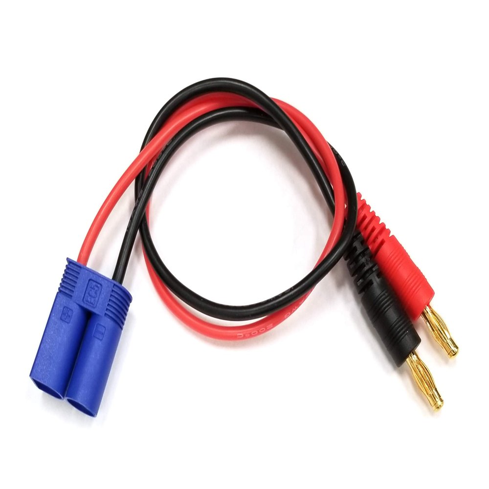 Racers Edge 1617 Charge Adapter: EC5 Device to Male 4Mm Bullets- 300Mm Wire