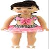 American Fashion World Animal Print Bikini with Pink Trim for 14-Inch Dolls | Premium Quality & Trendy Design | Dolls Clothes | Outfit Fashions for Dolls for Popular Brands view 1