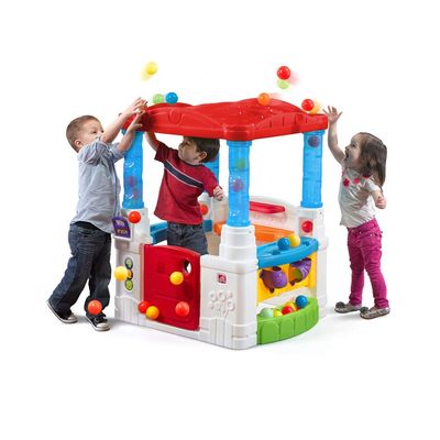 Step2 Crazy Maze Toddler Ball Pit, Kids Playhouse, Indoor/Outdoor Playset, Interactive Play with Sounds, Includes 20 Colorful Balls, Made of Durable Plastic, For Toddlers 1.5+ Years Old