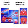 ArtCreativity Fire Truck Toy Bubble Machine for Kids, Bubble Blower Toy Truck for Toddlers with Lights, Siren Effects, Bubble Solution & Funnel, Kids Toys, Gift for Boys and Girls 3-5+ Years Old view 4