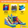 Crossover Rainbow Castle Double Water Slide Bounce House Combo, 16.5 x 15 x 11 Foot, PVC Vinyl Inflatable Bouncy House for Kids, Wet or Dry Slides, with Stakes, Storage Bag and 1 HP Blower view 4