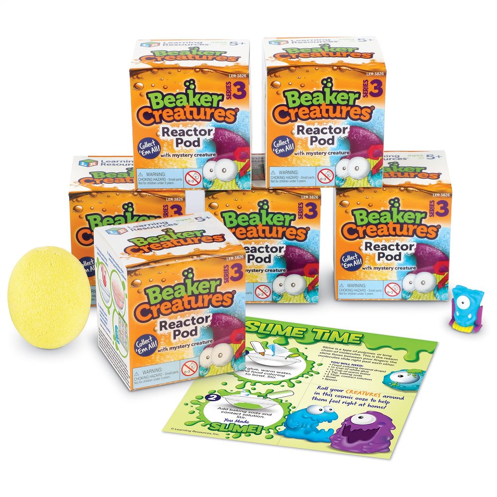 Learning Resources Beaker Creatures Series 3 - 6-Pack of Pods, Ages 5+ Science Exploration Toys, STEM Toys for Kids, Homeschool Must Haves, Science for Kids