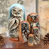 Forest Owls Wisdom 3-Nest Matreshka Wooden Nesting Dolls Set, Wildlife, Irish Decor - 150011 by G.DeBrekht Wildlife view 4