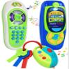 Click N' Play Pretend Play Cell Phone TV Remote & Car Key Accessory Playset for Kids with Lights Music & Sounds (Set of 3) view 1