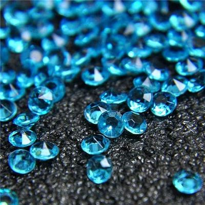 DalaB 1000Pcs 4.5mm 1/3ct Weeding Party Decoration Burgundy Diamond Confetti Table Scatters Decoration Acrylic Crystals S5061 - (Color: Light Blue)