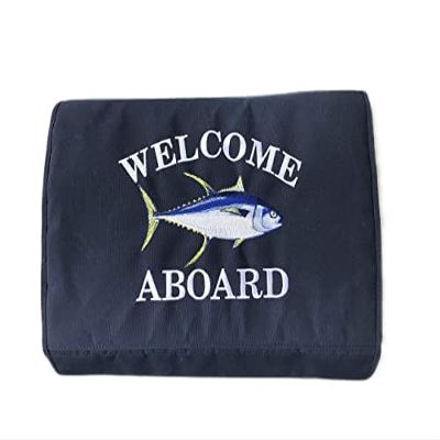 Custom Yellowfin Tuna Welcome Aboard Gunwale Cover Boarding Mat for Boat