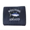 Custom Yellowfin Tuna Welcome Aboard Gunwale Cover Boarding Mat for Boat view 1