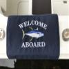 Custom Yellowfin Tuna Welcome Aboard Gunwale Cover Boarding Mat for Boat view 2