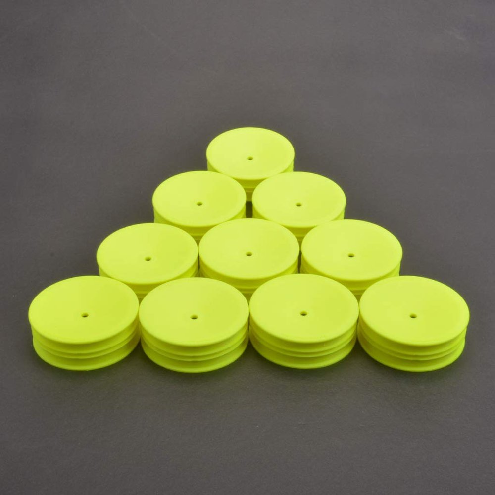 Schumacher Racing U7455 Wheel Front Slim 2WD - Neon Yellow v2 - 5 Pair