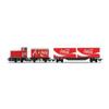 Hornby Hobbies The Coca-Cola Christmas Electric Model Train Set HO Track with Remote Controller & US Power Supply R1233, Red view 2