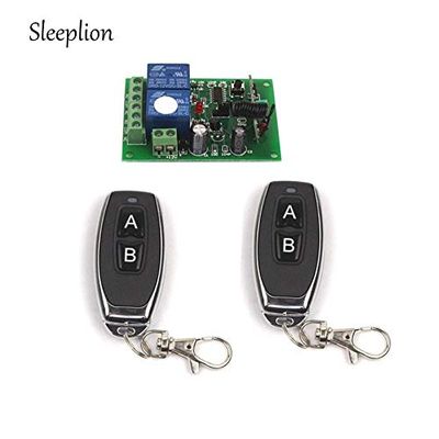 Calvas 12V 10A 2 CH Channel Remote Control Switch Relay Wireless Transmitter+Receiver Motor Reverse Controller 315MHz 433MHz - (Color: 315MHz)