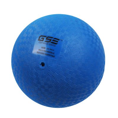 GSE Games & Sports Expert 10-Inch Blue Inflatable Playground Ball, Kickball, Bouncy Dodge Ball, Handball for Kids/Adults, Perfect for Recess Ball Games, Gym, Yoga Exercises, Schools Sports Activities