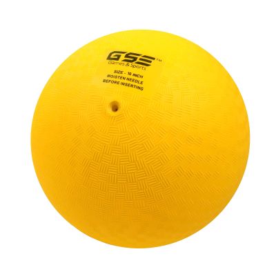 GSE Games & Sports Expert 10-Inch Yellow Inflatable Playground Ball, Kickball, Bouncy Dodge Ball, Handball for Kids/Adults, Perfect for Recess Ball Games, Gym, Yoga, Schools Sports Activities