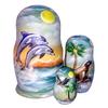 Coastal Dolphins, Seal & Pelican 3-Nest Matreshka Wooden Nesting Dolls Set - 14741 by G.DeBrekht view 1