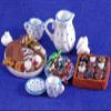 Coffee party set dollhouse miniatures decor accessories dolls miniatures cup coffee pot cake candy food doll kitchen dining room 1:6 scale view 3