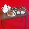 Coffee party set dollhouse miniatures decor accessories dolls miniatures cup coffee pot cake candy food doll kitchen dining room 1:6 scale view 4