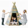 Plum Wooden Teepee Tent for Kids, Outdoor Toddler Playhouse, Fort, Play House for Boys Girls, Wood Frame Kids Tent, Cone Shaped Hideaway, Blank Canvas, Easy Setup, Sturdy, Weatherproof, Age 3+ (Small) view 1