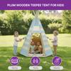 Plum Wooden Teepee Tent for Kids, Outdoor Toddler Playhouse, Fort, Play House for Boys Girls, Wood Frame Kids Tent, Cone Shaped Hideaway, Blank Canvas, Easy Setup, Sturdy, Weatherproof, Age 3+ (Small) view 3