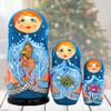 Little Fishes 3-Nest Matreshka Wooden Nesting Dolls Set, Coastal - 14721 by G.DeBrekht view 2