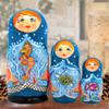 Little Fishes 3-Nest Matreshka Wooden Nesting Dolls Set, Coastal - 14721 by G.DeBrekht view 4