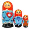 My Favorite Doctor 3-Nest Doll Russian Matryoshka Wooden Stacking Nested Dolls Wooden Handmade Toys Gift for Children Christmas Mothers Day Birthday Home Decor Wishing Gift 14715 view 1