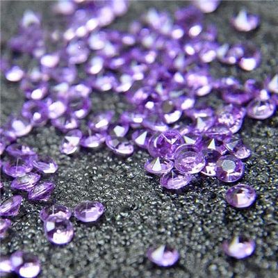 DalaB 1000Pcs 4.5mm 1/3ct Weeding Party Decoration Burgundy Diamond Confetti Table Scatters Decoration Acrylic Crystals S5061 - (Color: Purple)