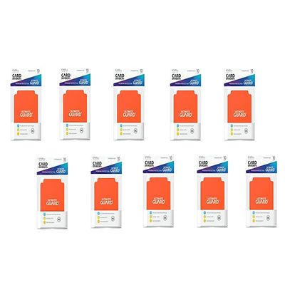 10 Packs Ultimate Guard Orange Card Dividers (10) Standard Size Display Case