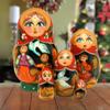Russian 5 Piece Fairy Tale Nested Doll Matryoshka Wooden Stacking Nested Dolls Wooden Handmade Toys Gift for Children Christmas Mothers Day Birthday Home Decor Wishing Gift 140070 view 4