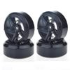 LAFEINA 4PCS 1: 10 RC Drift Wheel Tire Set, Hard Tyres Plastic Wheels Rims for 1/10 HSP Tamiya HPI Kyosho On-Road Drifting RC Car view 1