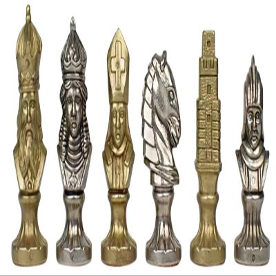 Medieval Theme Metal Chess Set by Italfama