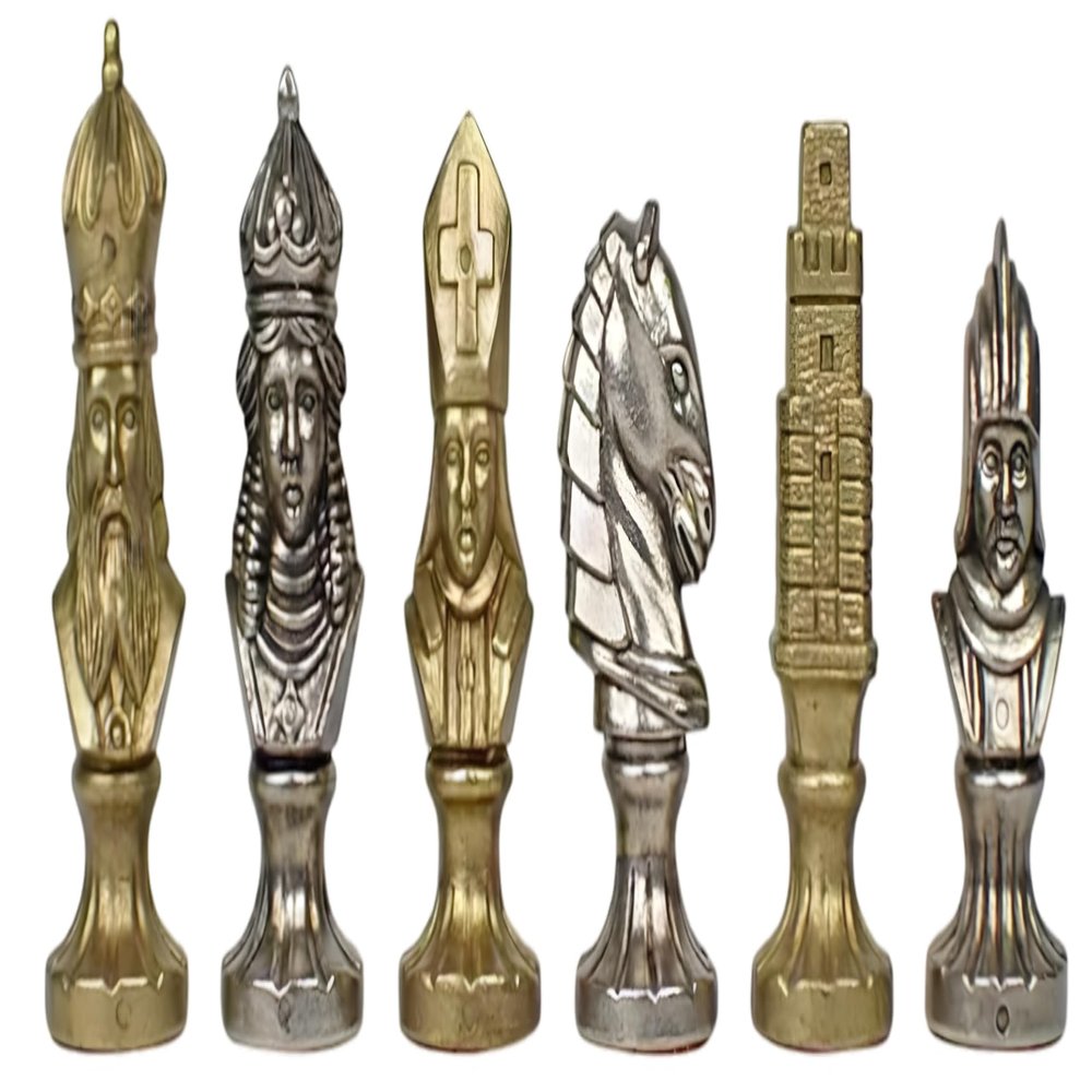 Medieval Theme Metal Chess Set by Italfama
