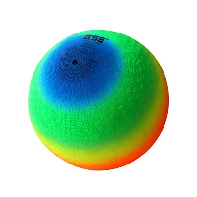 GSE Games & Sports Expert 8.5" Rainbow Inflatable Playground Ball, Kickball, Bouncy Dodge Ball, Handball for Kids/Adults, Perfect for Recess Ball Games, Gym, Yoga Exercises, Schools Sports Activities