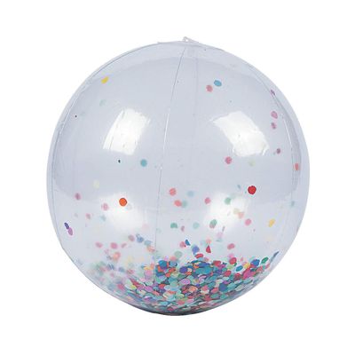 Fun Express Confetti Large Beach Ball - Toys - 6 Pieces