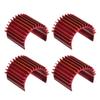 uxcell 4 Pcs Aluminum Electric Engine Motor Heatsink Fins Cooling Red For RC 380 390 Size Brushed Brushless RC Car Accessories view 1