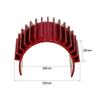 uxcell 4 Pcs Aluminum Electric Engine Motor Heatsink Fins Cooling Red For RC 380 390 Size Brushed Brushless RC Car Accessories view 2