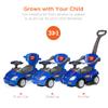 Best Choice Products Kids 3-in-1 Push and Pedal Car Toddler Ride On w/Handle, Horn, Music - Blue view 2