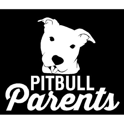 Dan's Decals Pitbull Decal, Pitbull Parents Sticker (H 6 by L 6 Inches, White)