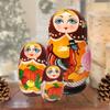 Thanksgiving 3-Nest Doll Russian Matryoshka Wooden Stacking Nested Dolls Wooden Handmade Toys Gift for Children Christmas Mothers Day Birthday Home Decor Wishing Gift 14718 view 4