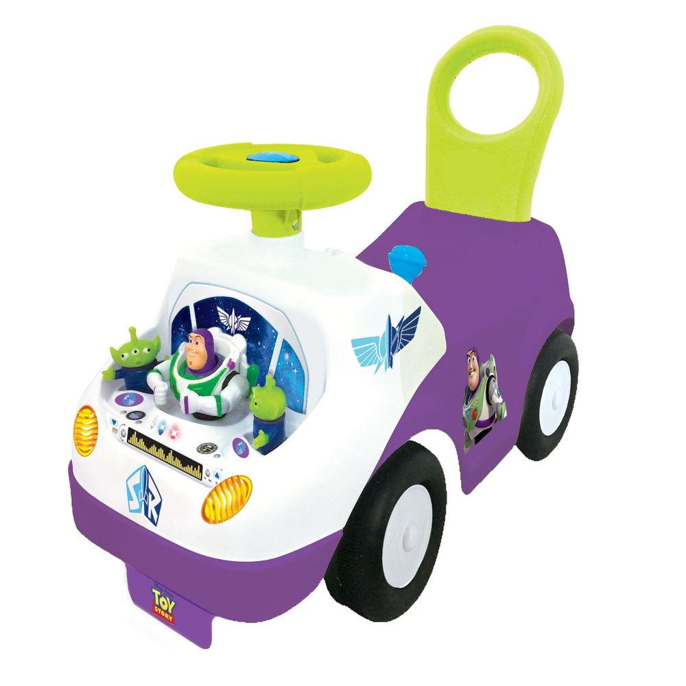 Kiddieland My First Buzz Ride-On Toddler Toy with Music, Flashing Lights, Interactive Dashboard, Foot-to-Floor Design, Sturdy Construction, Ages 2+