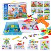 Haifeng 223 Pieces Kid Screwdriver Toy, Greative Drill Set, STEM Building Montessori Play Toolbox, Game Activities Center for Kids Ages 3-10 Years Old view 1