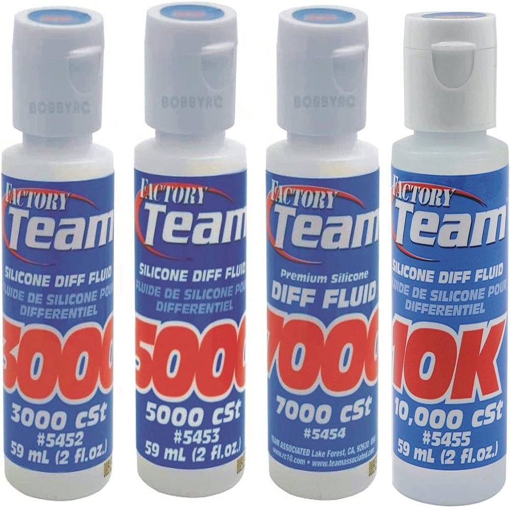 Team Associated 3K 5K 7K 10k 4 Pack Silicone Diff Fluid Oil For Losi Hpi Arrma Traxxas