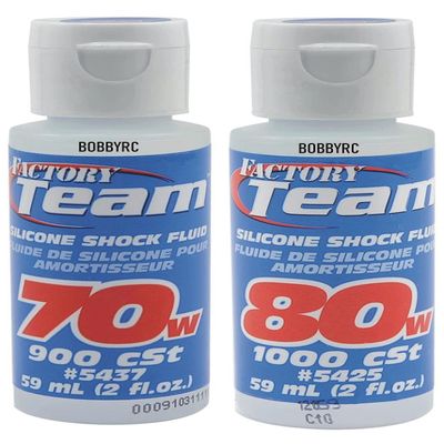 2 PACK TEAM ASSOCIATED 70 + 80 WEIGHT SILICONE SHOCK OIL FLUID 5437 5425 losi HPI INCLUDES CHICAGOLAND RC COUPON