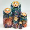 Sea Princess Large 5-Nest Doll Russian Matryoshka Wooden Stacking Nested Dolls Wooden Handmade Toys Gift for Children Christmas Mothers Day Birthday Home Decor Wishing Gift 1301160 view 2